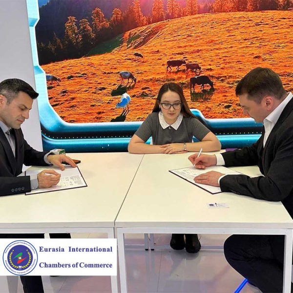 Signing an MOU in the Eurasian Chamber of Commerce